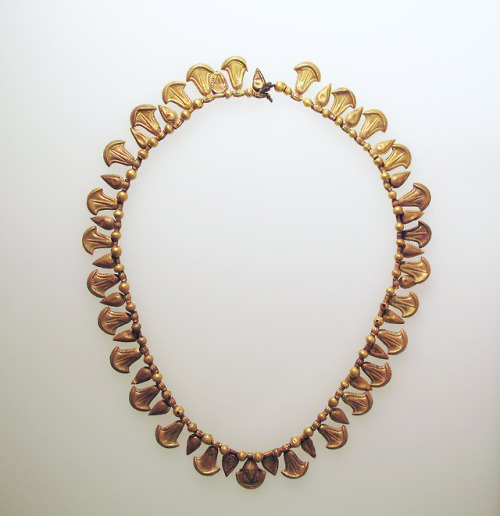 met-greekroman-art:Bead pendant, with lotus flowers, Greek and Roman ArtMedium: GoldThe Cesnola Coll