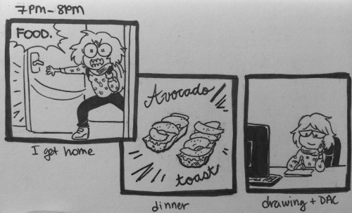 hourlies pt. 2! what a day! I got lazy and lumped some hours together ;o;