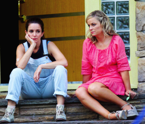 XXX queenjld:  Tina Fey and Amy Poehler filming The photo