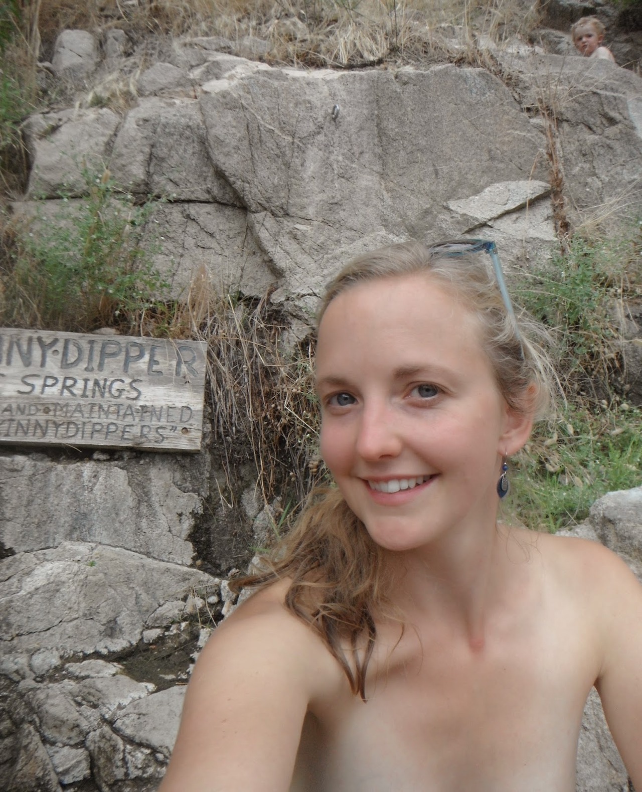 veronicawakefield-blog:Cute and excited about being nude in the Hot Springs… still