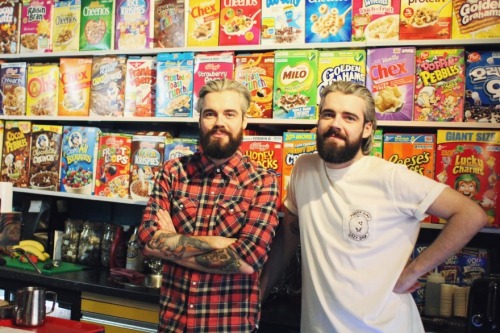 ultrafacts:    Cereal Killer Cafe is a café situated in the East End, London that sells branded breakfast cereals. It is the first cereal-themed café in the United Kingdom.  The café is situated on Brick Lane, near Shoreditch   (Fact Source) for more