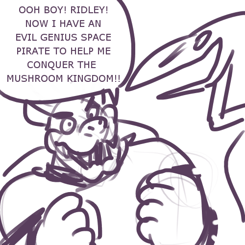 teh-ray:  Bowser and Ridley’s plot to take over the Mushroom Kingdom doesn’t