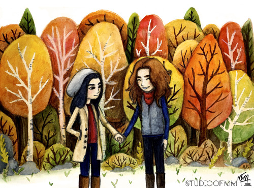 Just a quick little doodle inspired by Autumn.Prints & more available hereVideo of the painting 
