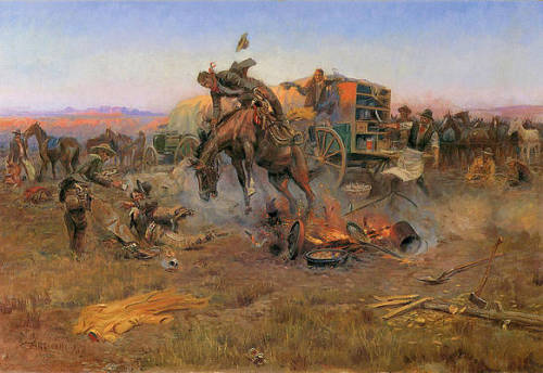 artist-charles-russell: Camp Cook’s Troubles, Charles M. Russell