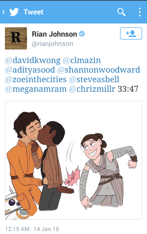 jennyhanivers:  I just wanted all these things in one place and I want to thank each of these people involved in Star Wars (Chuck Wendig, Carrie Fisher, Rian Johnson, and Mark Hamill) for their support of LGBT+ fans. Their love and inclusiveness means