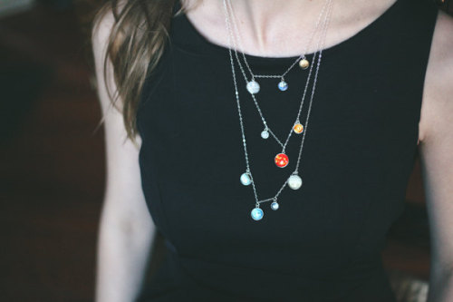  sosuperawesome: Jewelry by jerseymaids  i’m such a space nerd. stuff like this would make me so giddy to own