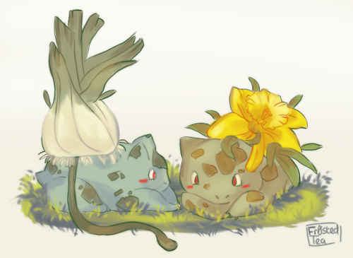 fr0stedtea:I meant to finish this for St. David’s day, a little late but here are daffodil and leek 