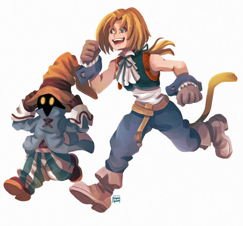 kiome-yasha:I’ve been wanting to make FFIX fanart for so long, especially of these two. FFIX remains