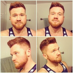 thegingerium:  Haircut by @bradleymichael ^__^ #menshair #ginger #fade #dapperAF #gaybear #gaycub #me