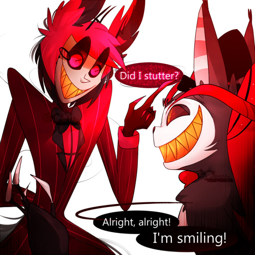 cleasiart:☀ – “Smile, Dear Husker!”☾ – beep boop, have some Hazbin comic :D. This was by DrawinJ’s c