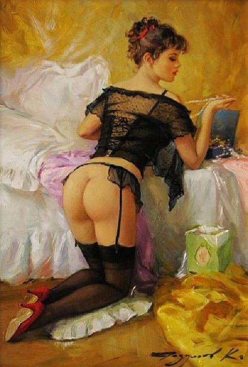 artbeautypaintings:  La boîte à bijoux - Konstantin Razumov 