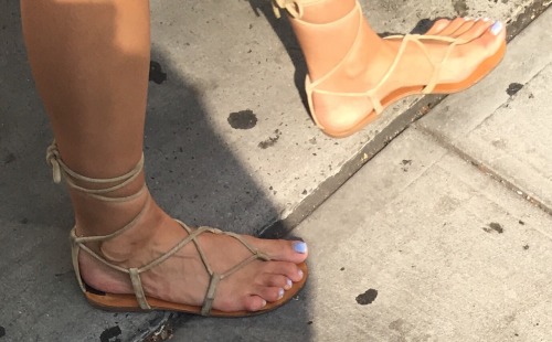 nycityfeet: I know you want to just take her sandals off and lick her soles clean, cause I really wa