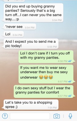 When you lie to your vanilla about only wearing granny panties&hellip;.