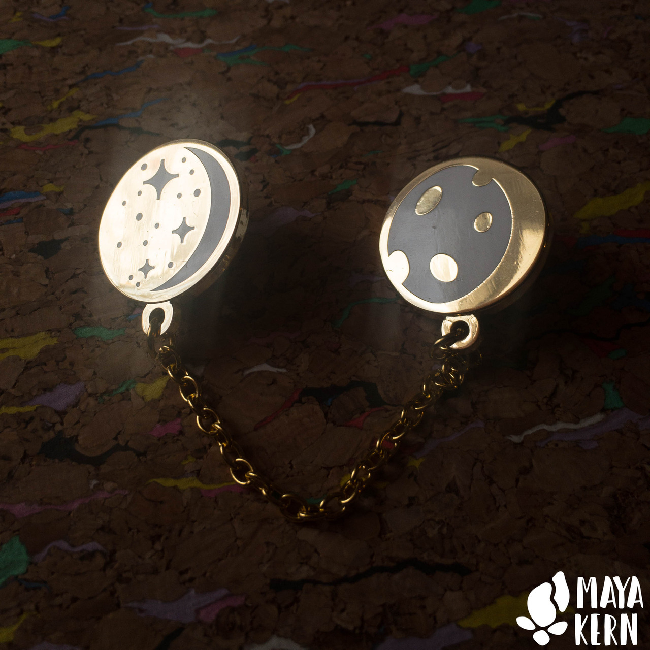 mayakern: lunar lapel pins perfect for your favorite werewolf. or i guess a people.