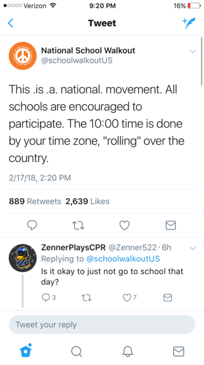 highfemscience: More info on the school walkout! Spread the word and please participate if you can! 