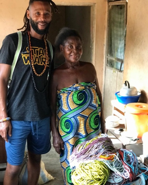 This is Aunty Esther. She is my waist bead connection here in Ghana. She is from the Ewe tribe and l