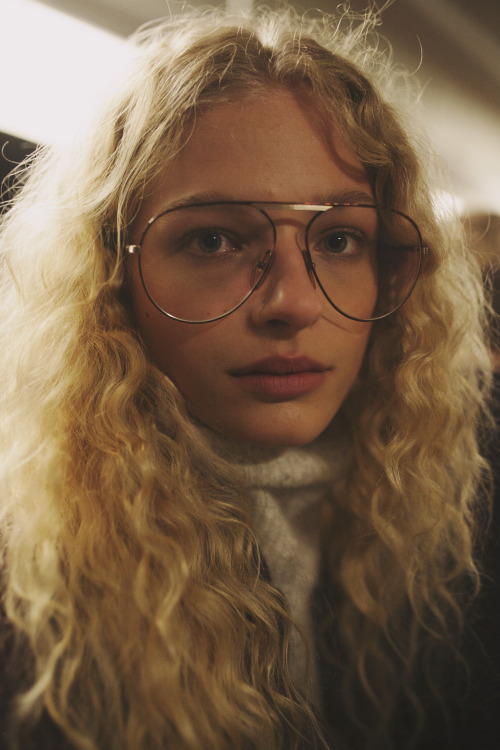 Frederikke Sofie backstage at Rag & Bone AW16 by Rebekah Campbell for Dazed