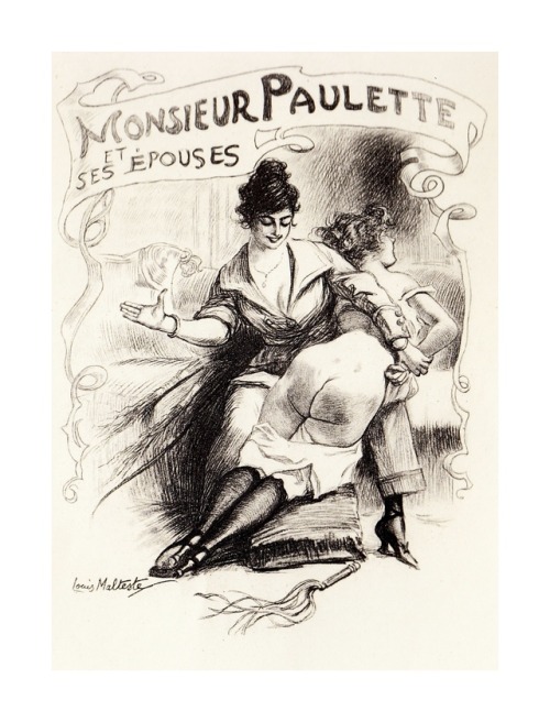 agracier:  illustrations by Louis Malteste for a French spanking novel …