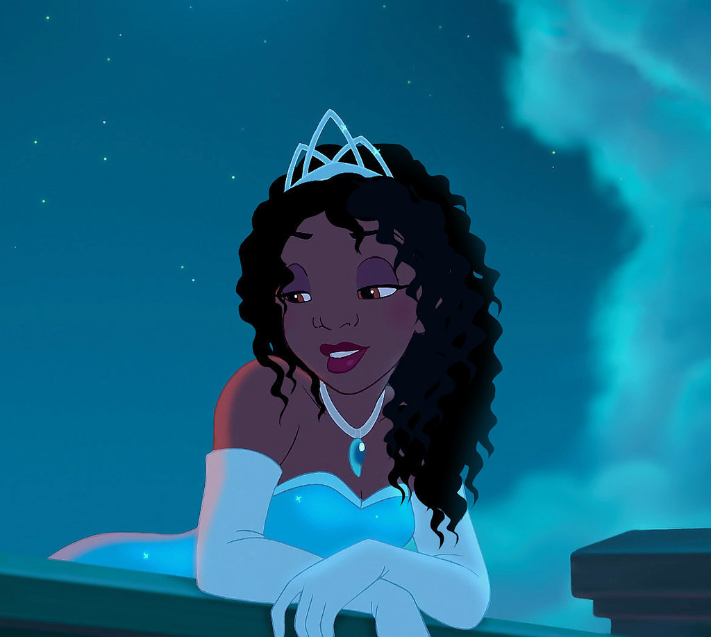 buzzfeed:  Princess Tiana is the only Disney Princess with all of her hair tied back