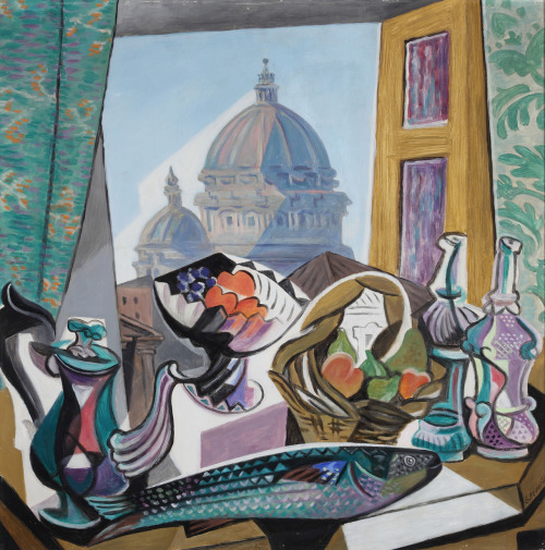 Gino Severini (1883 - 1966), Still life with St. Peter’s Dome (1941-43)