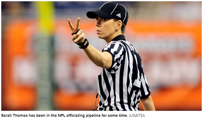 profeminist:Report: NFL to hire Sarah Thomas as first female game official“The