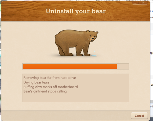 laughhard:  Man, TunnelBear really shoves a knife through your heart when uninstalling.