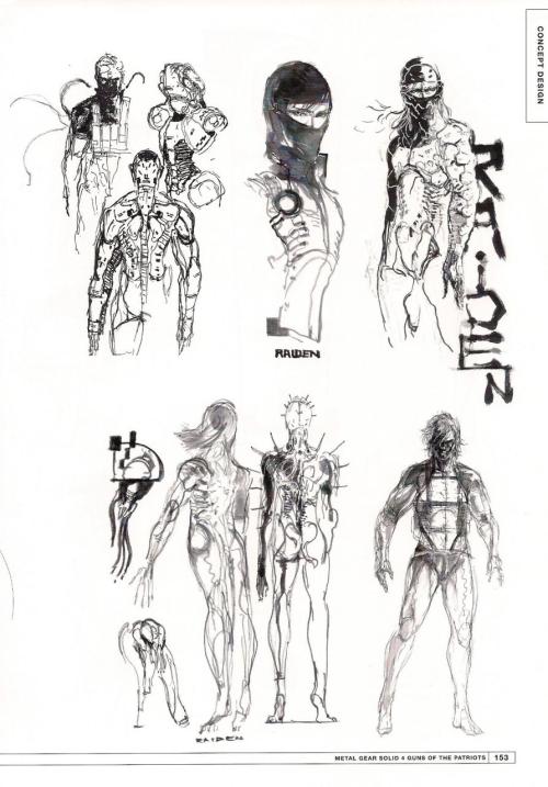 hypocriticalasshole - MGS4 Raiden Concept art. The top image is...