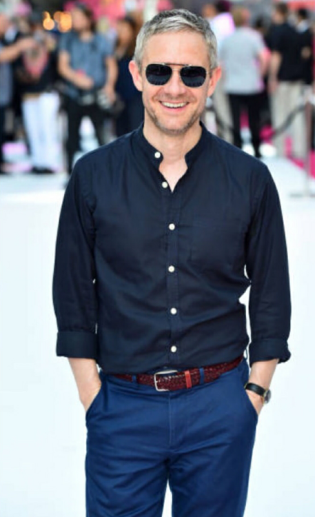 rox712:free-martinis:Martin Freeman at the premiere of Baby Driver at Leicester Square in London 21.