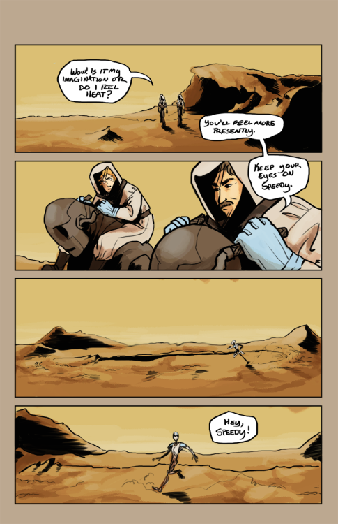 As an exercise for myself I adapted a scene from one of my favorite stories in I, Robot into a comic