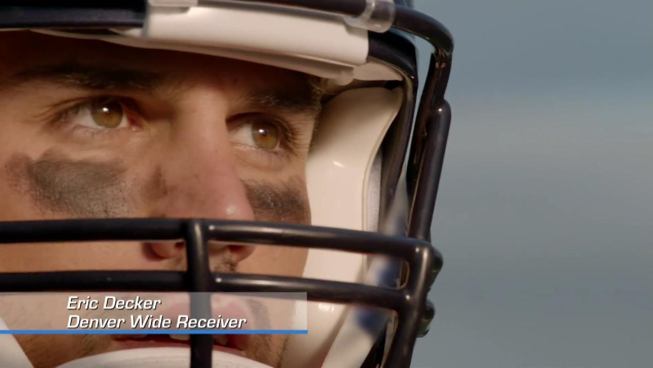 Eric Decker, Denver Broncos screen caps from Proactiv ad