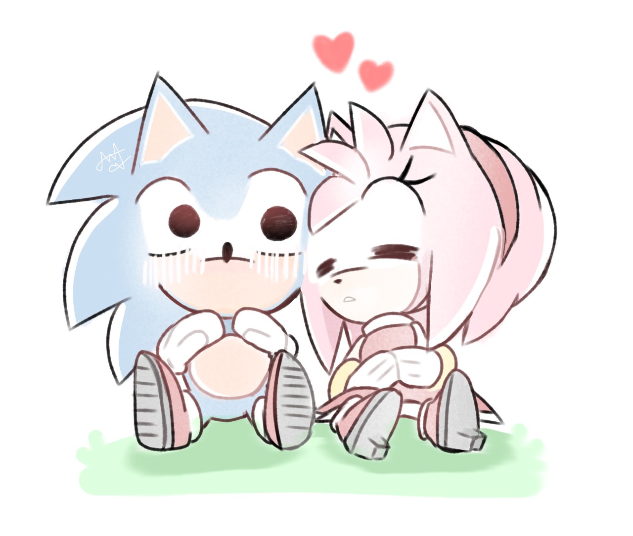 classic sonamy doodle. sonic is flirt with her it seems like //.//.// : r/ SonAmy