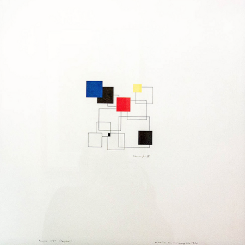 Werner Graeff, de Stijl, student work at the bauhaus, gouache, 1920s. Via Flickr.