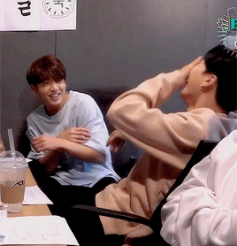Jungkook Imitating Jimins Habit Ofpushing His Hair Back