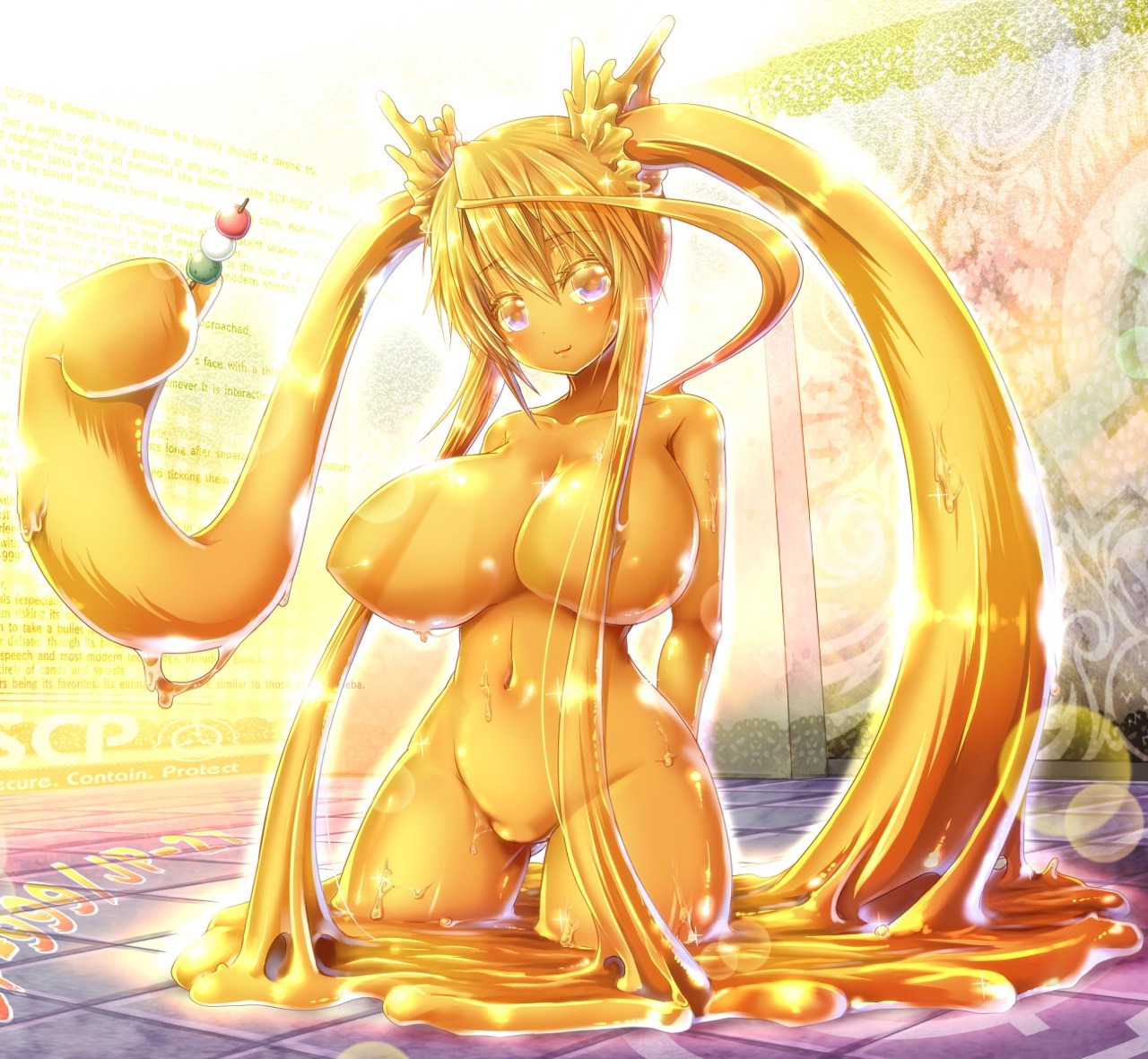 slimegirlfan:  When a slime girl try’s to lure you in with dango 😉❤️💧