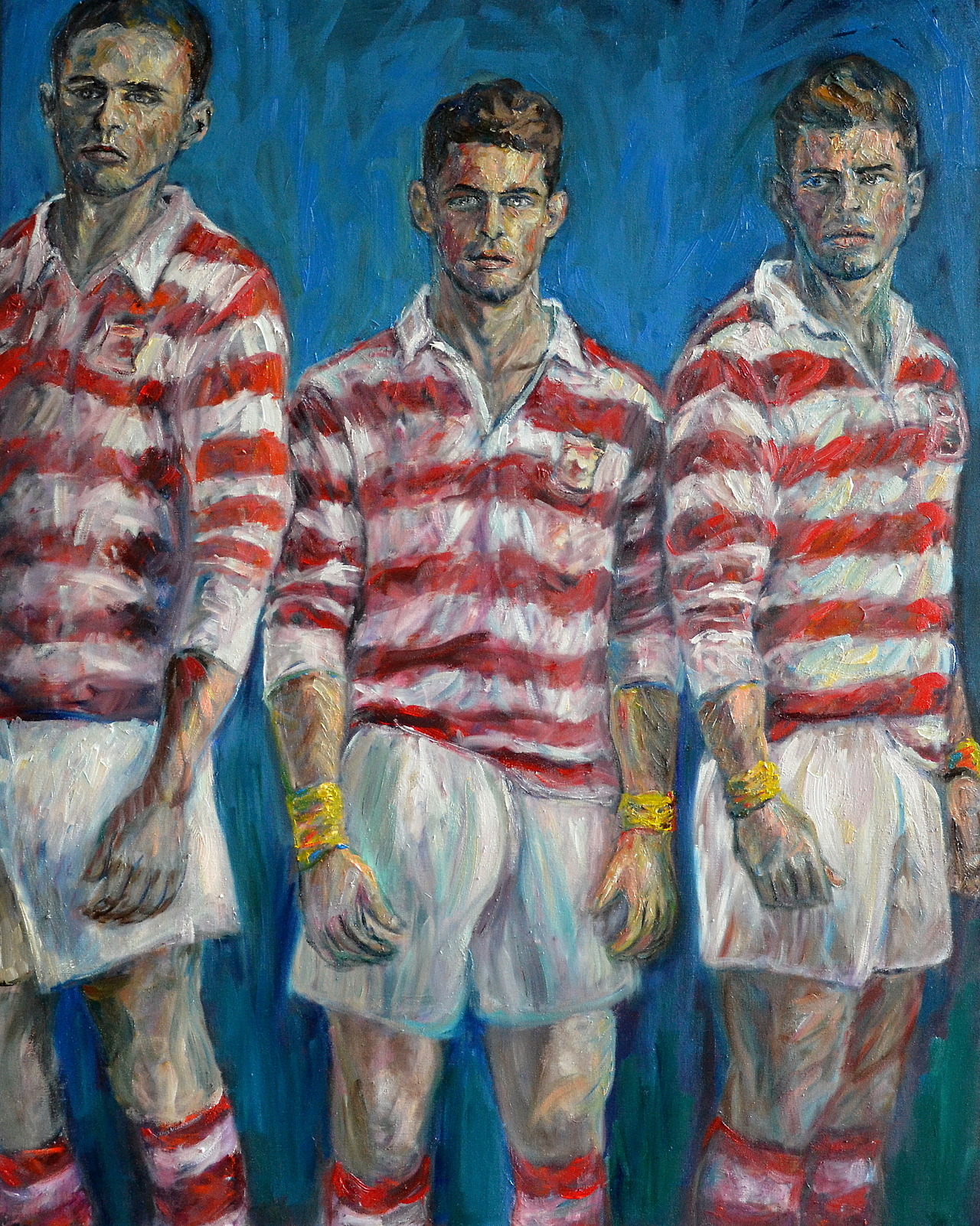 stevendag:  ‘Team 2’ oil painting on canvas  100 x 80 cm by Steven Dag  www.stevendag.com