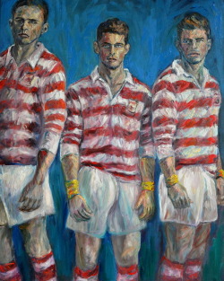 Stevendag:  ‘Team 2’ Oil Painting On Canvas  100 X 80 Cm By Steven Dag  Www.stevendag.com