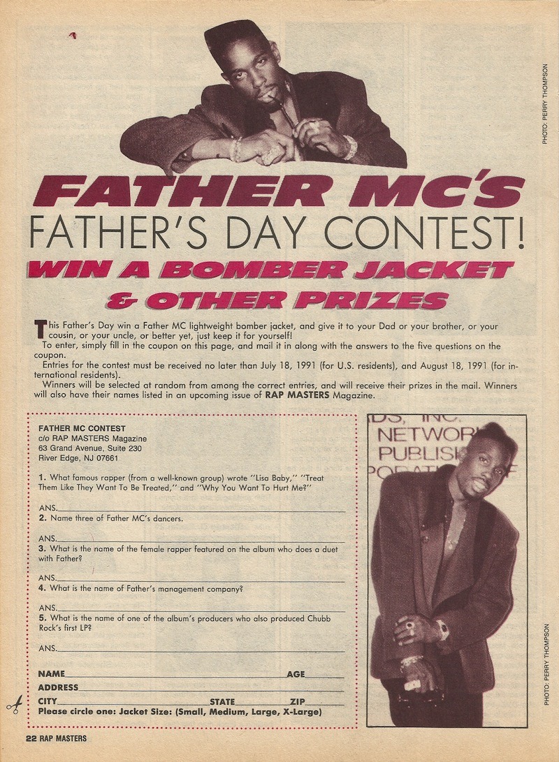 Father MC&rsquo;s Father&rsquo;s Day Contest [Rap Masters Magazine] (1991)