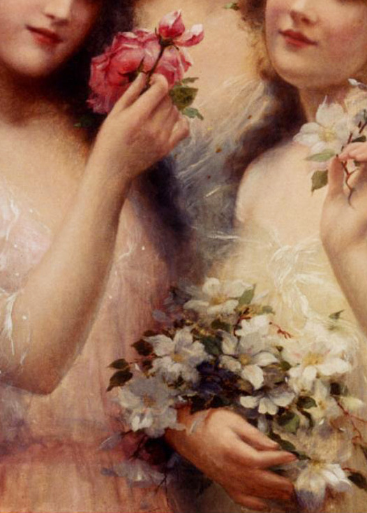 c0ssette:  Emile Vernon,The Three Graces,detail. 