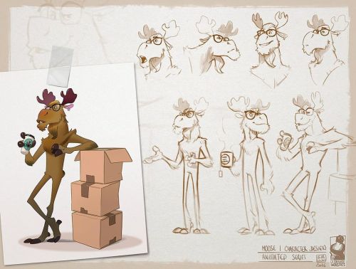 -Moose-☕️ .Old character design for a little animated serie by &ldquo;la grange aux monstres&