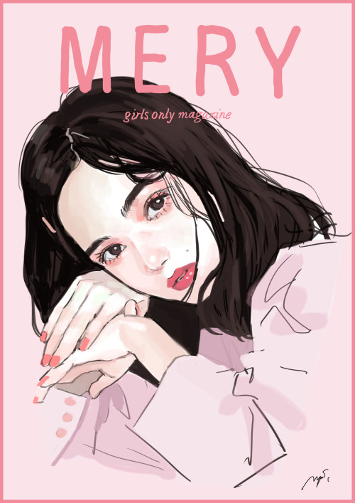 mognemu:I painted Fanart about “MERY magazine”.