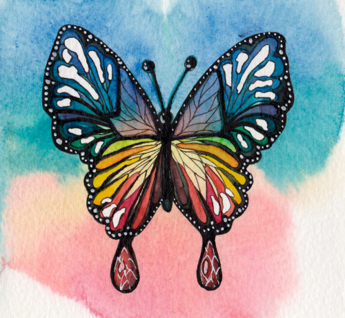 watercolour butterfly