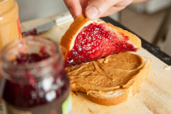 fooderific:  foody-goody:  Peanut Butter and Jelly Sandwich  find more mouthwatering treats and recipes here!  Omnomnom