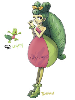 tamtamdi:   Pokemon Gijinka   252.  Treecko