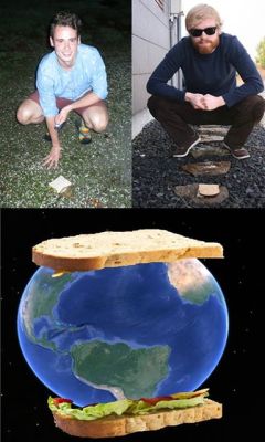 espirisiniaciklayankiz:  hoptirilaylaylom:  tobeestagfirullahbiri:  hogwartsmezunucamelotsakini:  naughty-turnips:  stunningpicture:  Me (located in Iceland) and my friend (located in New Zealand) made the biggest sandwich of all time.  There were at