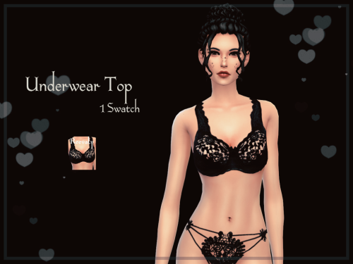 reevaly: Underwear Top ♥ 1 Swatches. For Female. Teen to Elder. EA Mesh. Please do not reuplo