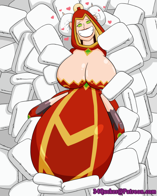 Valeera Sanguinar, from World of Warcraft, happysacked and encased in some very thick diapers, and l