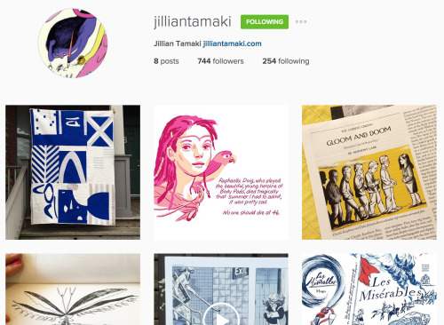 I got an instagram: jilliantamaki. Tumblr has been good to me, and I’ll try to keep posting he