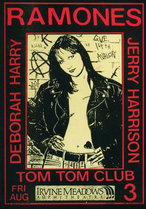 concert poster: The Ramonesby Frank Kozik, 1990
venue: Irvine Meadows Amphitheatre
