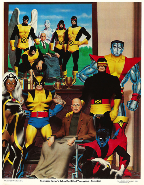 browsethestacks:Marvel Super Hero Portfolios: The Uncanny X-Men Portfolio (1980)Plate 04 | Professor