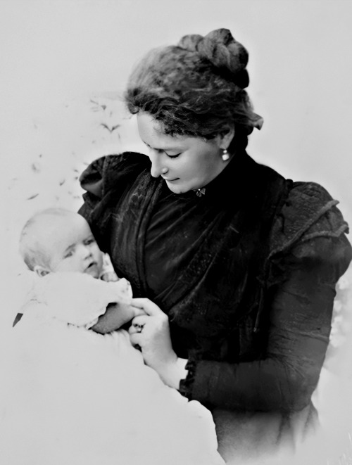 Empress Alexandra Feodorovna of Russia photographed with each of her five children, Olga (b.1895), T